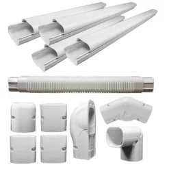 Decorative PVC Line Cover Kit For Mini Split Air Conditioners & Heat Pumps