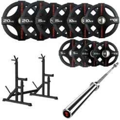 105kg Quad Grip Plate Set With 7FT Olympic Barbell 28 105kg Quad Grip Plate Set With 7FT Olympic Barbell -Fitness Gear Hub 105kg quad grips gorilla bar bench squat stand 2 1 0e99a620 96a0 4d21 b1c6 13ddc0d28b51