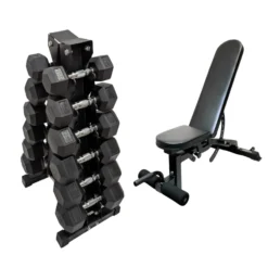 Dumbbell Tree Set And Bench Bundles -Fitness Gear Hub 2.5kg 25kg light bench bench