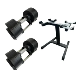 32kg Adjustable Dumbbells -Fitness Gear Hub 24kgadjustabledbplusstoragerack