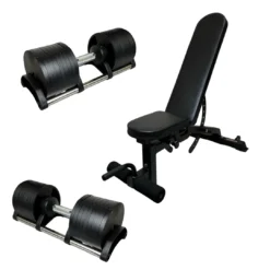 32kg Adjustable Dumbbells -Fitness Gear Hub 32kgadjustabledumbbellpairwithbench
