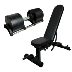 32kg Adjustable Dumbbells -Fitness Gear Hub 32kgadjustabledumbbellsinglewithbench