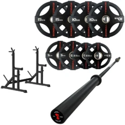 65kg Quad Grip Plate Set With 7FT Olympic Barbell -Fitness Gear Hub 65kg quad grips carbon bar bar Squat Rack 7cf7b65c 8d52 4463 b273 21f285ee7a46
