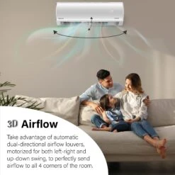 Pioneer® Diamante Essenza™ 36,000 BTU 17 SEER2 230V High-Wall Ductless Mini-Split Air Conditioner Inverter Heat Pump With 16 Ft. Kit -Fitness Gear Hub DualSwing3DAirflow 4