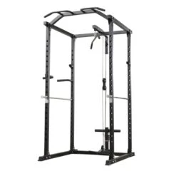 Gym Squat Rack With Plate Loaded Cable Pulley