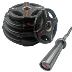 Quad-Grip Weight Plates 19 Quad-Grip Weight Plates -Fitness Gear Hub quadgrip65kgwithcurlbar